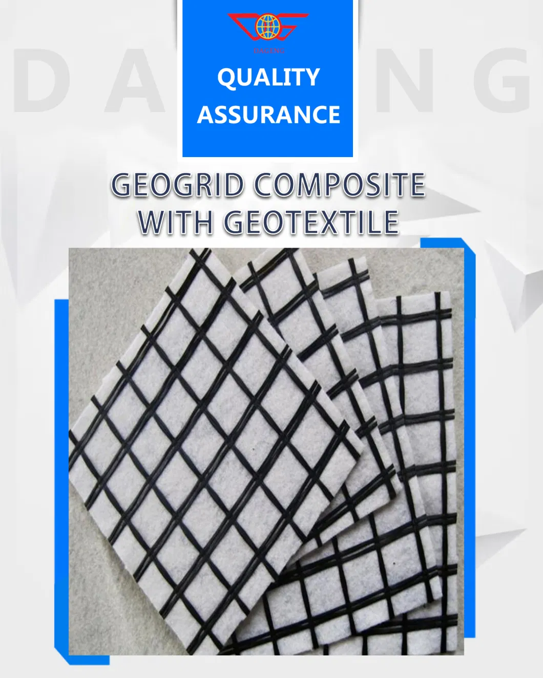 30/30kn PP Combigrid Biaxial Geogrid Composite with 100g Non Woven Geotextile Sold